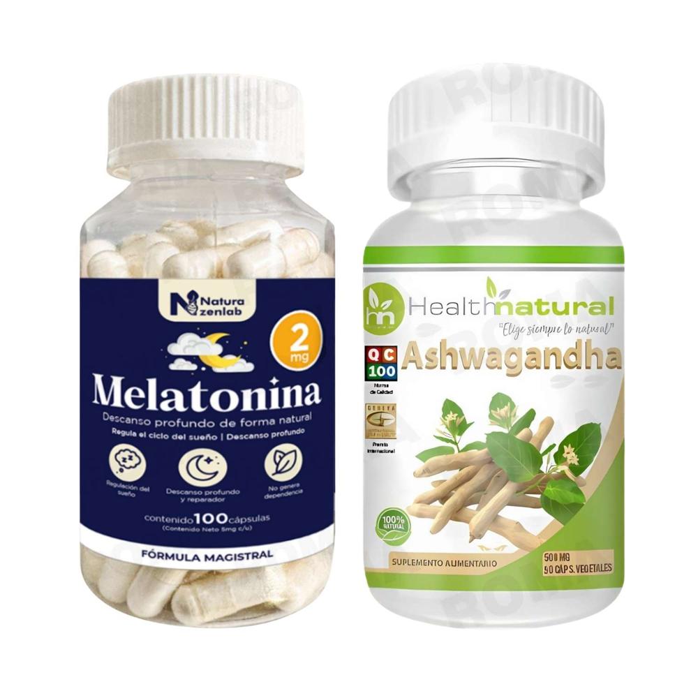MELATONINA 2MG + ASHWAGANDHA HEALTHNATURAL