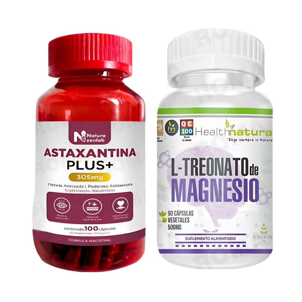 ASTAXANTINA PLUS + L-TREONATO DE MAGNESIO HEALTHNATURAL