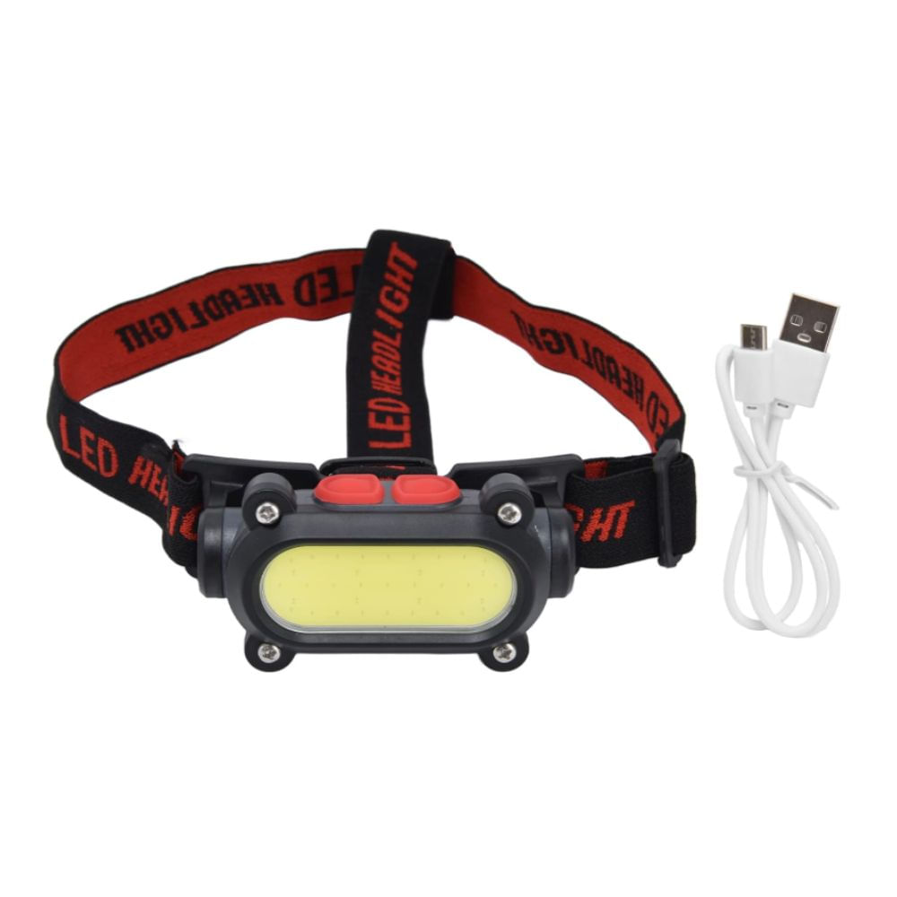 Linterna de Cabeza Faro Recargable con Luz Rojo Blanco DE-L816