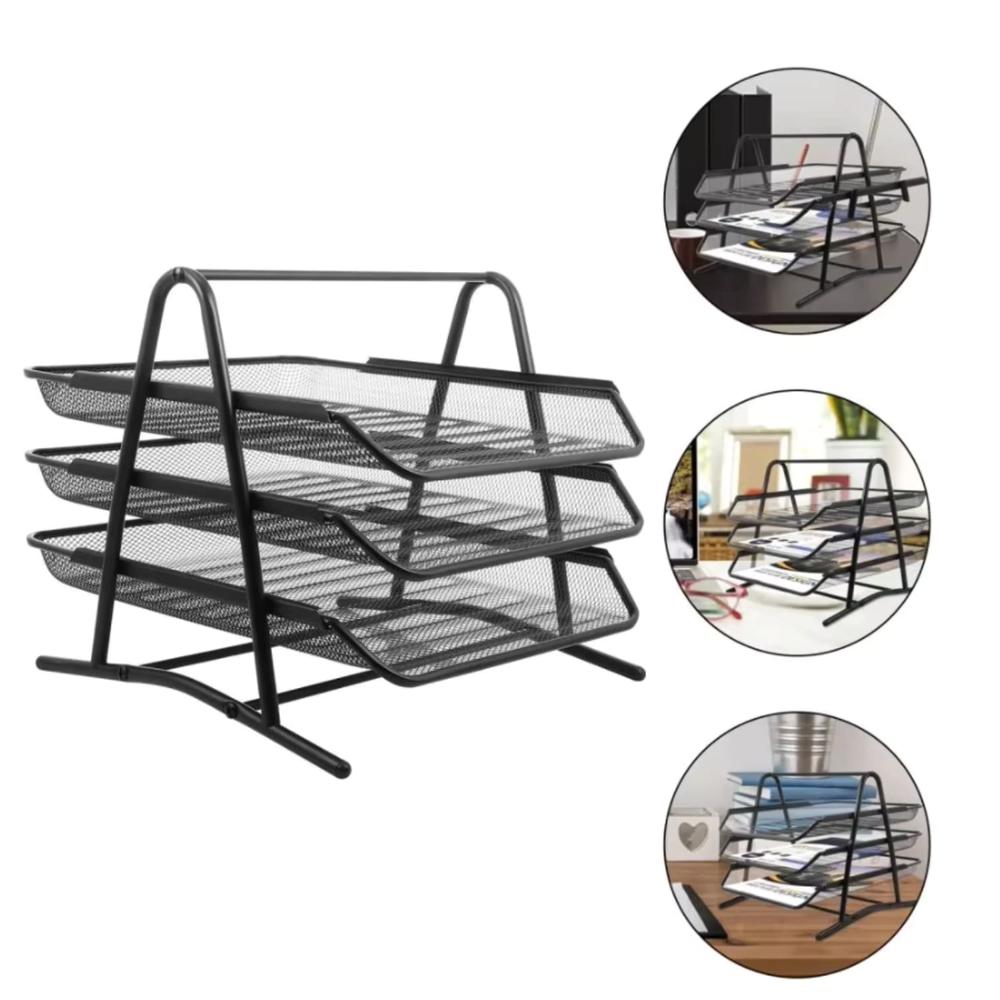 Organizador Metálico 3 Niveles para Escritorio Oficina