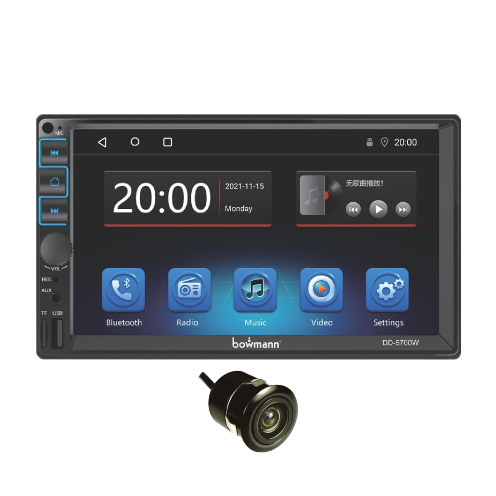 Autoradio Bowmann Carplay y Android Auto Inalambricos Mirrorlink BT USB 7"" HD DD-5700W