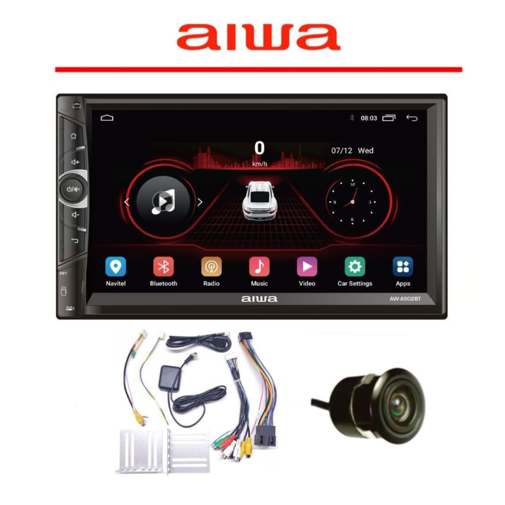 Autoradio Android Aiwa Quadcore 2GB + 32 GB con Android Auto y Carplay 7"" HD AW-A502