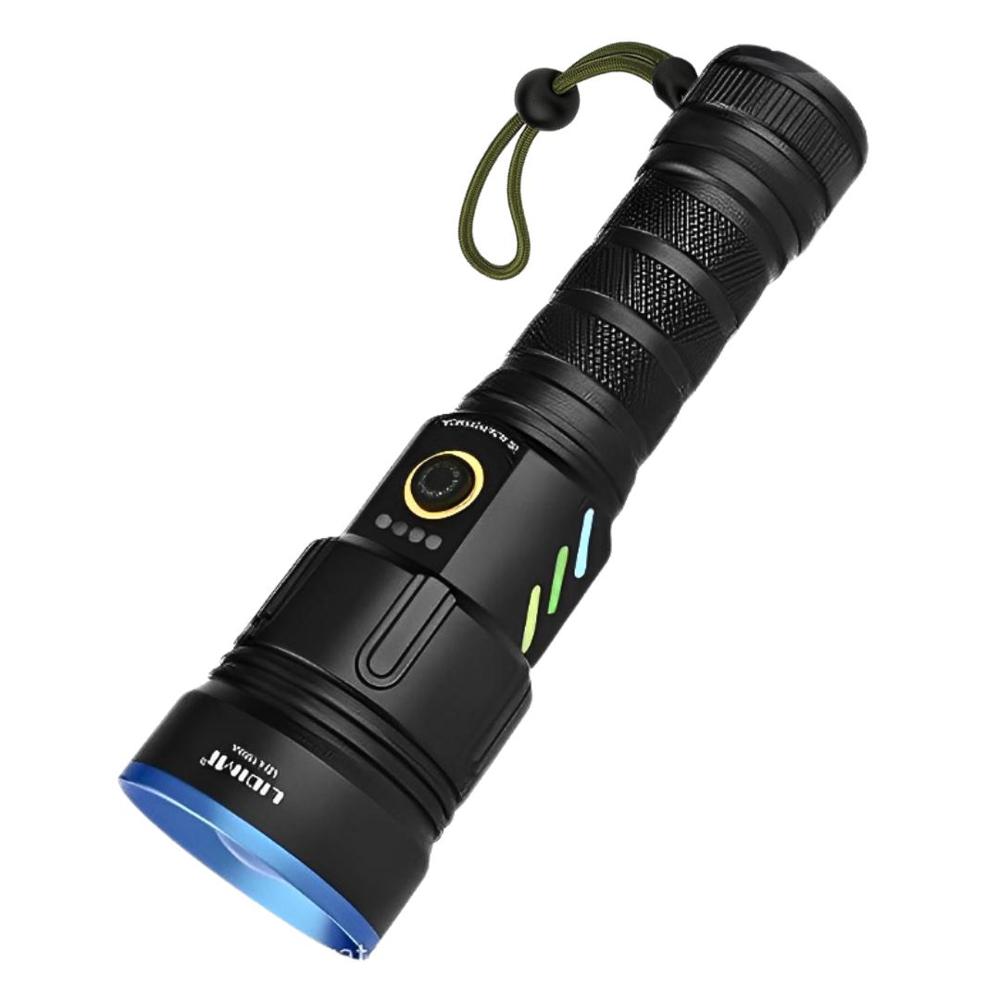 Linterna LED Recargable 2000m Lidimi 30W 5 Modos con Zoom y Power Bank