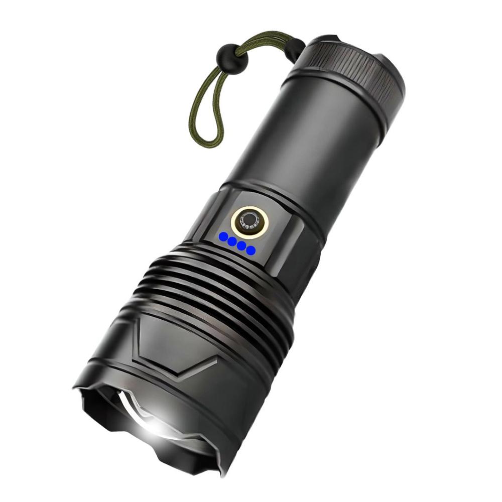 Linterna LED Recargable 3000m Lidimi 30W con Zoom Power Bank y 5 Modos