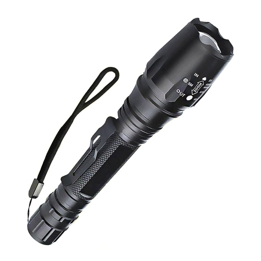 Linterna Táctica Bossney LED T6 con Zoom y Señalizador de Emergencia