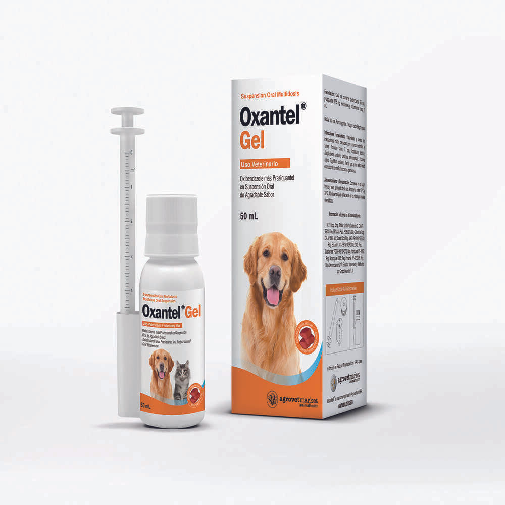 Antiparasitario Interno para Perros y Gatos Oxantel® Gel Frasco de 50 Ml
