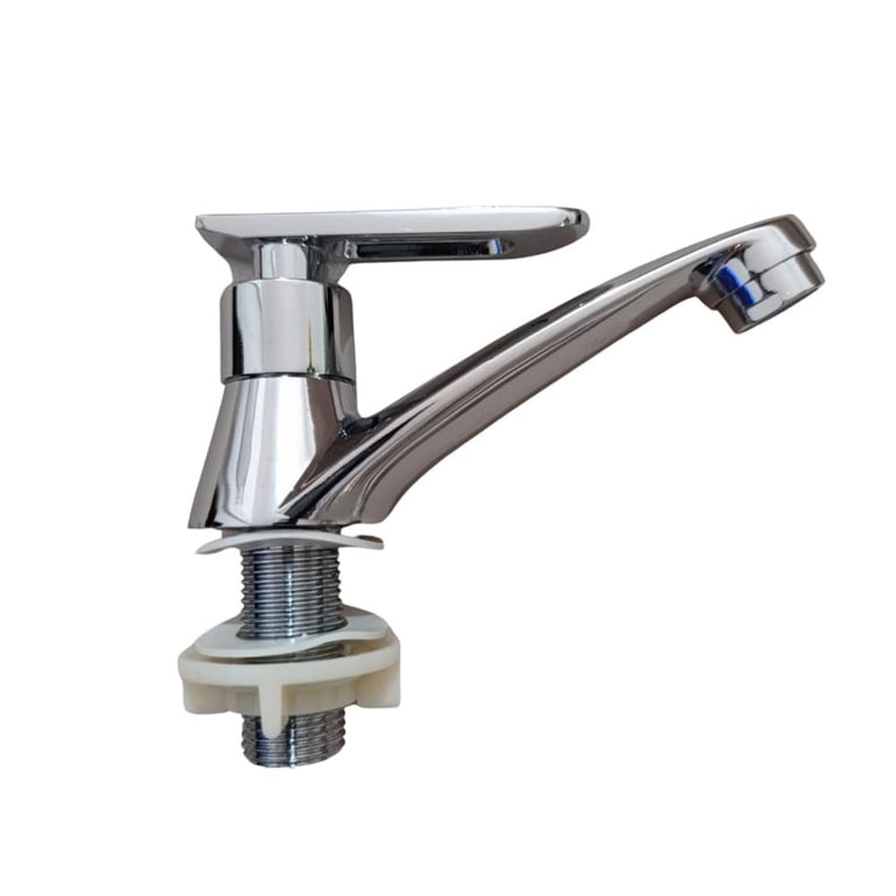 Grifo Caño Moderno para Lavabo Monomando Acero Cromado