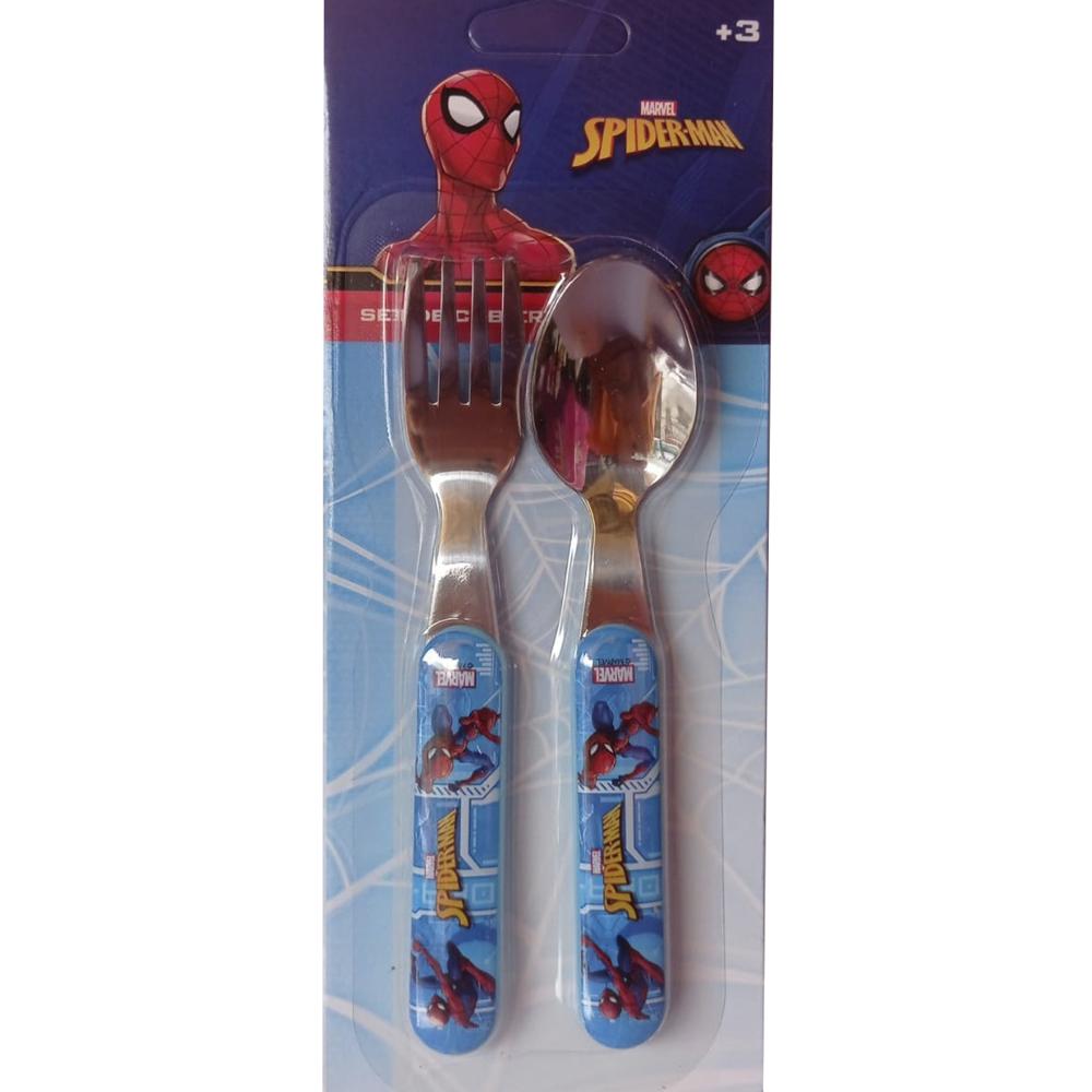 Set de cubiertos infantiles metálicos con Diseño Hombre Araña (COC038HA) Set de cubiertos infantiles metálicos con Diseño Hombre Araña (COC038HA)