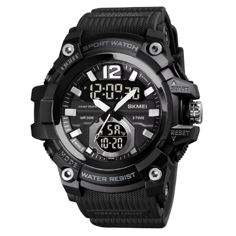 RELOJ SKMEI TÁCTICO 1725 HIBRIDO MULTIFUNCIÓN ILUMINACIÓN