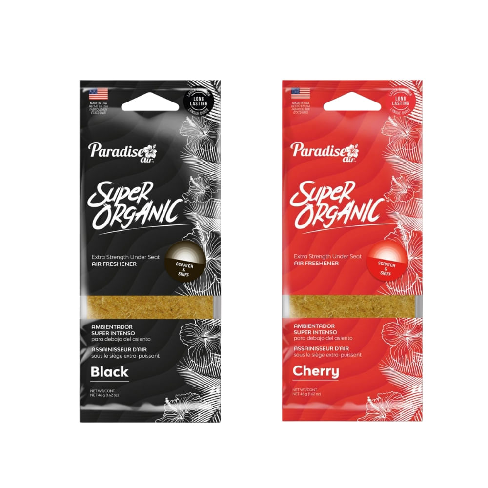 Super Organic Paradise Ambientador De Auto Pack X2 Colonia Cherry