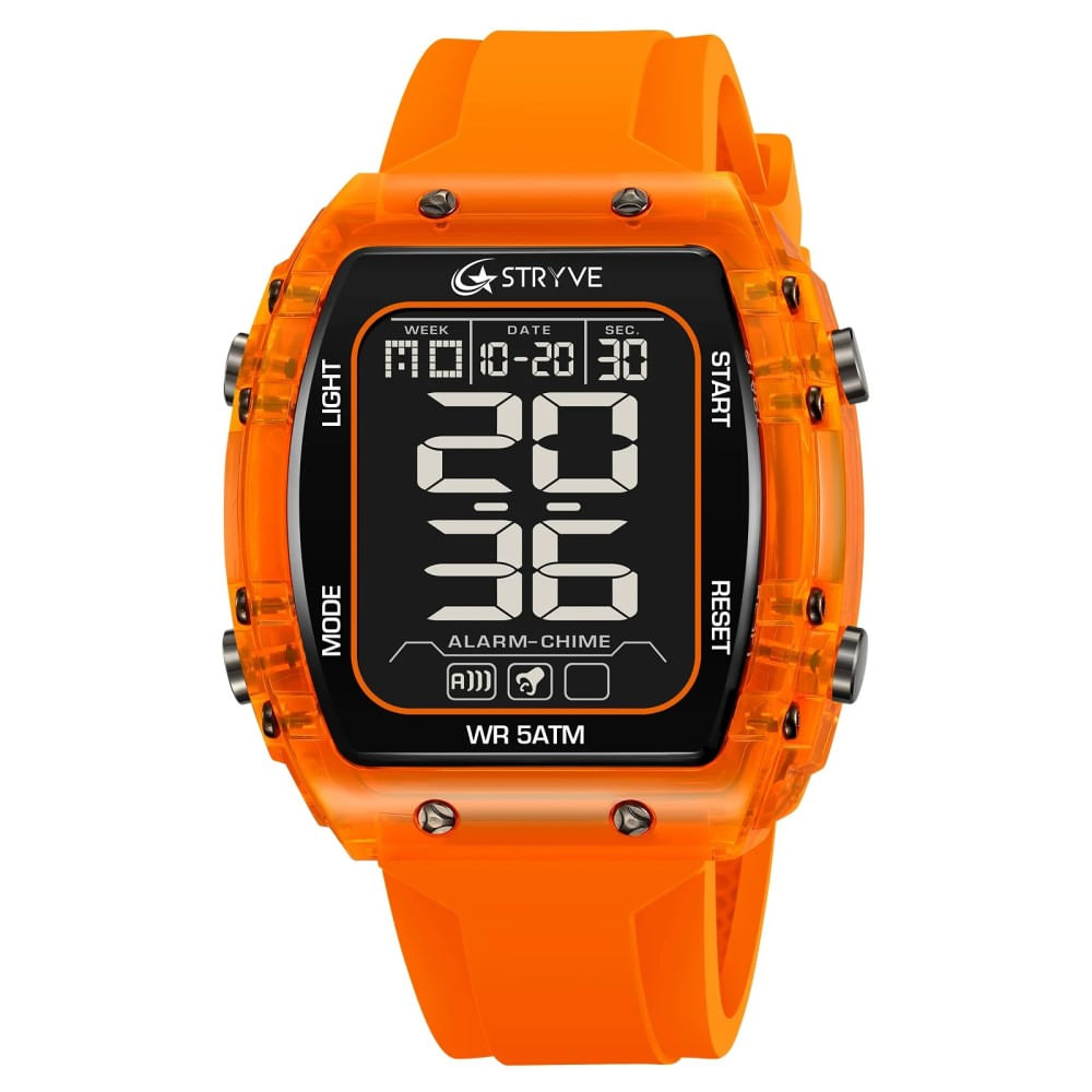Reloj Hombre Deportivo STRYVE 8031 Digital Naranja Reloj Hombre Deportivo STRYVE 8031 Digital Naranja