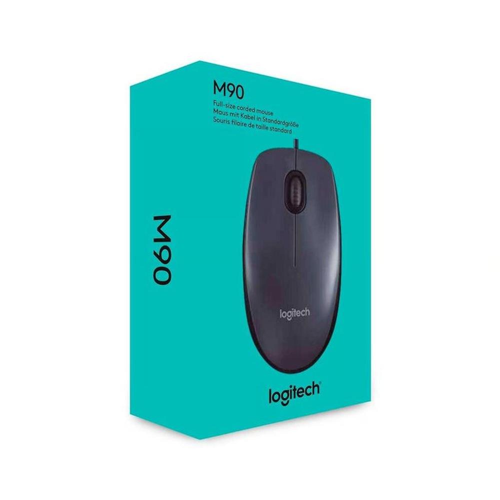 Mouse con cable USB M90 Logitech Negro Mouse con cable USB M90 Logitech Negro