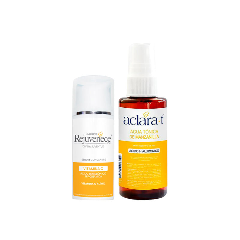Serum Concentre Vitamina C 10% 30Gr + Agua tonica de Manzanilla 60ml