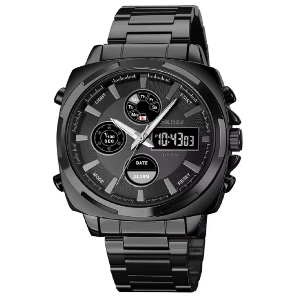 Reloj Skmei 1673 Correa Acero Digital Analogo