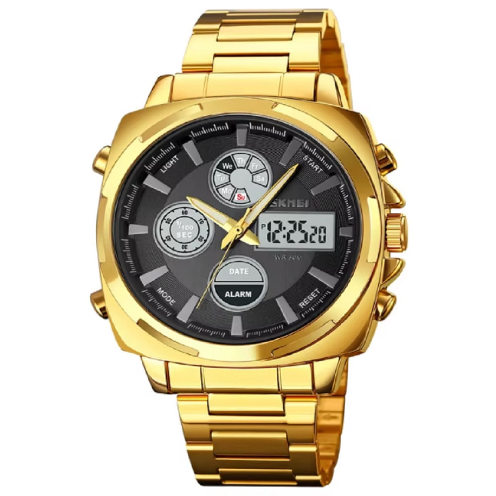Reloj Skmei 1673 Correa Acero Digital Analogo
