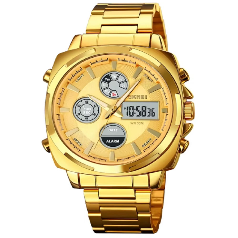 Reloj Skmei 1673 Correa Acero Digital Analogo