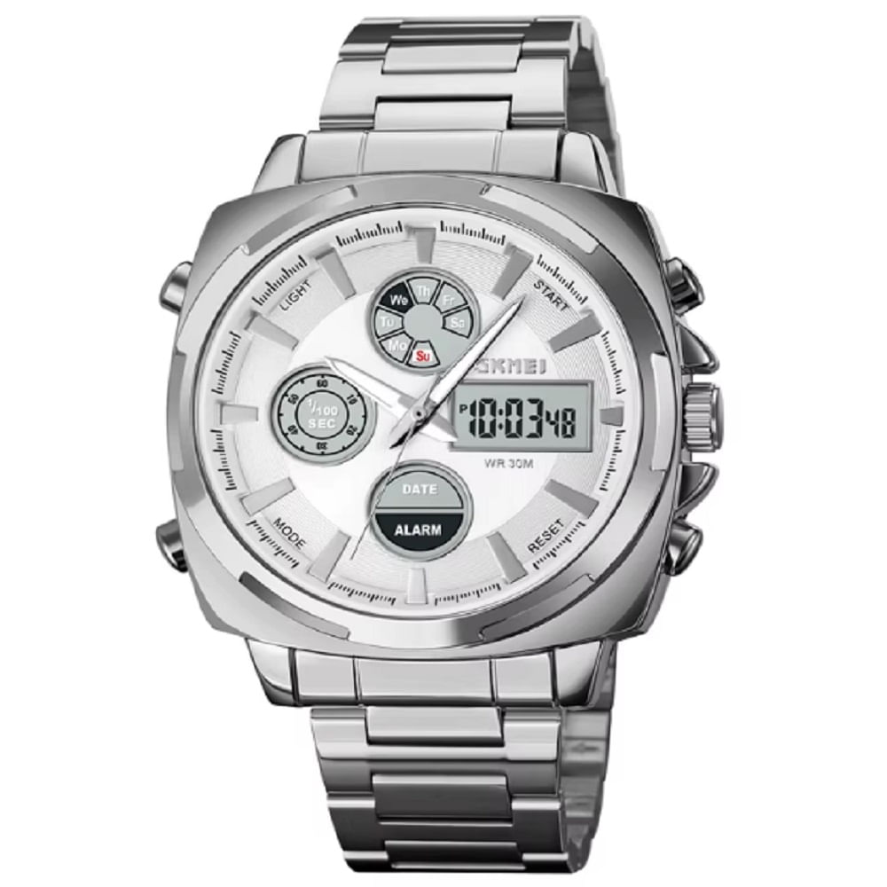 Reloj Skmei 1673 Correa Acero Digital Analogo