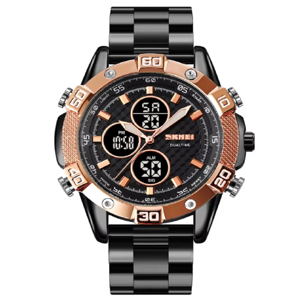 Reloj Hombre Skmei 1838 Acero Alarma Cronometro Elegante