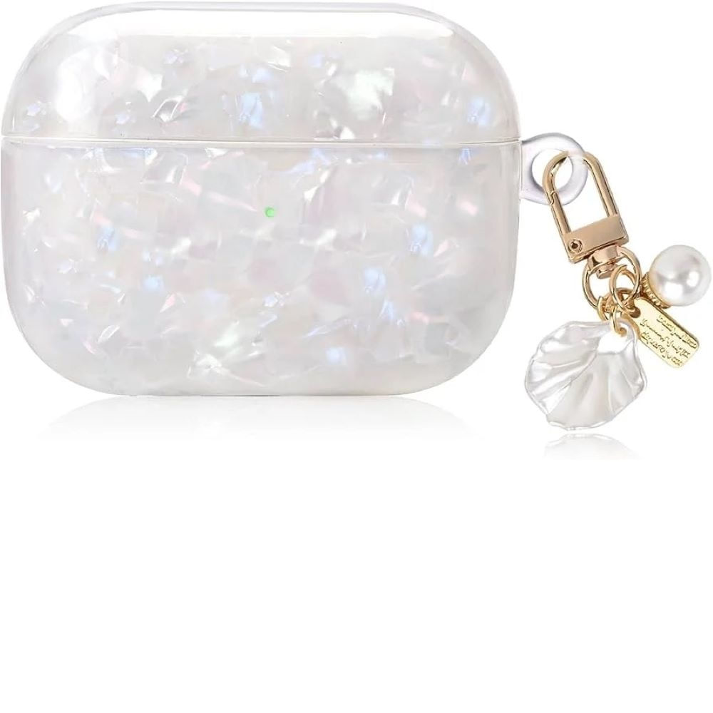 Case Protector Moket para Aipords Pro 2 Nacarado Blanco