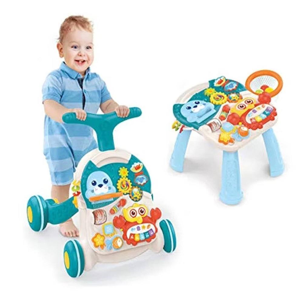 Andador Y Mesa Activa Para Bebés 2 En 1 Celeste Andador Y Mesa Activa Para Bebés 2 En 1 Celeste