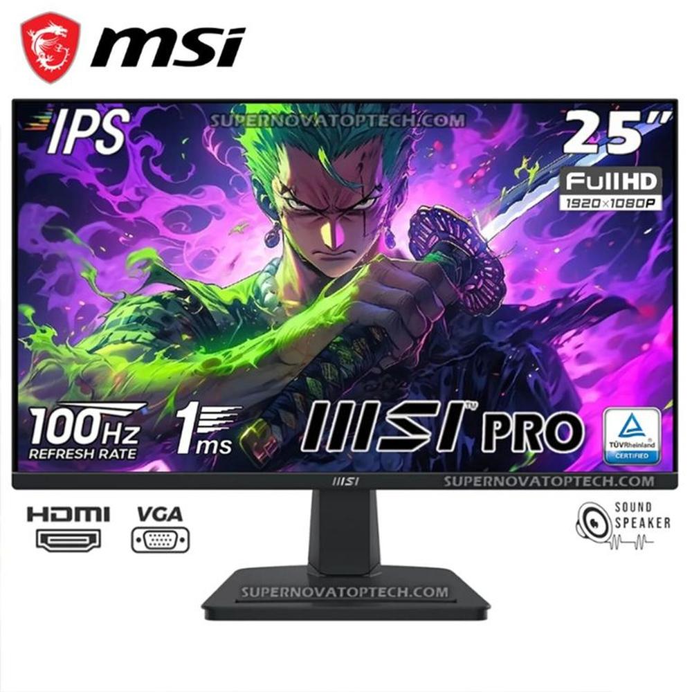 Monitor MSI PRO MP251 245 IPS FHD 100Hz 1ms Parlante Monitor MSI PRO MP251 245 IPS FHD 100Hz 1ms Parlante