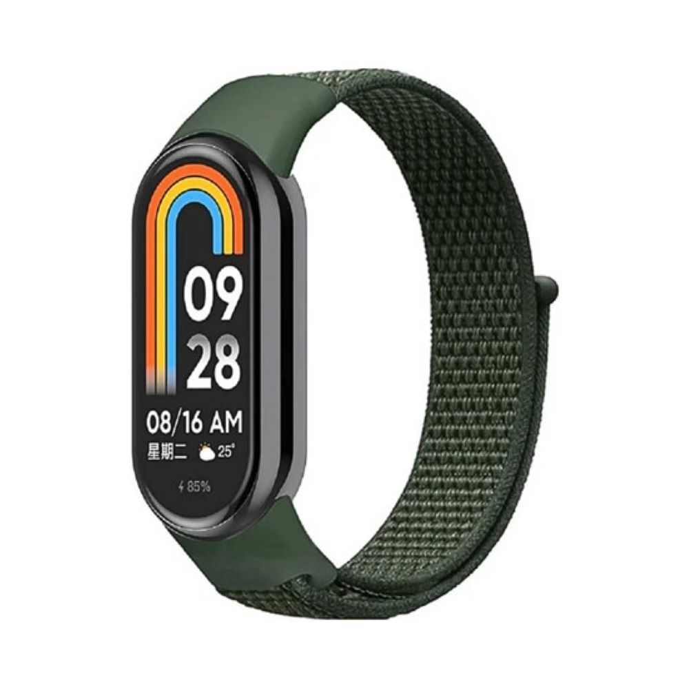 Correa de nylon Xiaomi Band 8 9 dark green