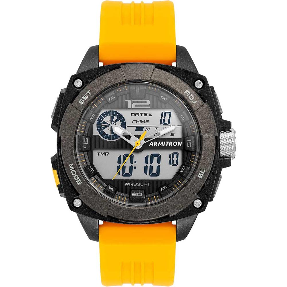 Reloj Armitron 5372 Hombre Deportivo Instalite Multifunción - Amarillo
