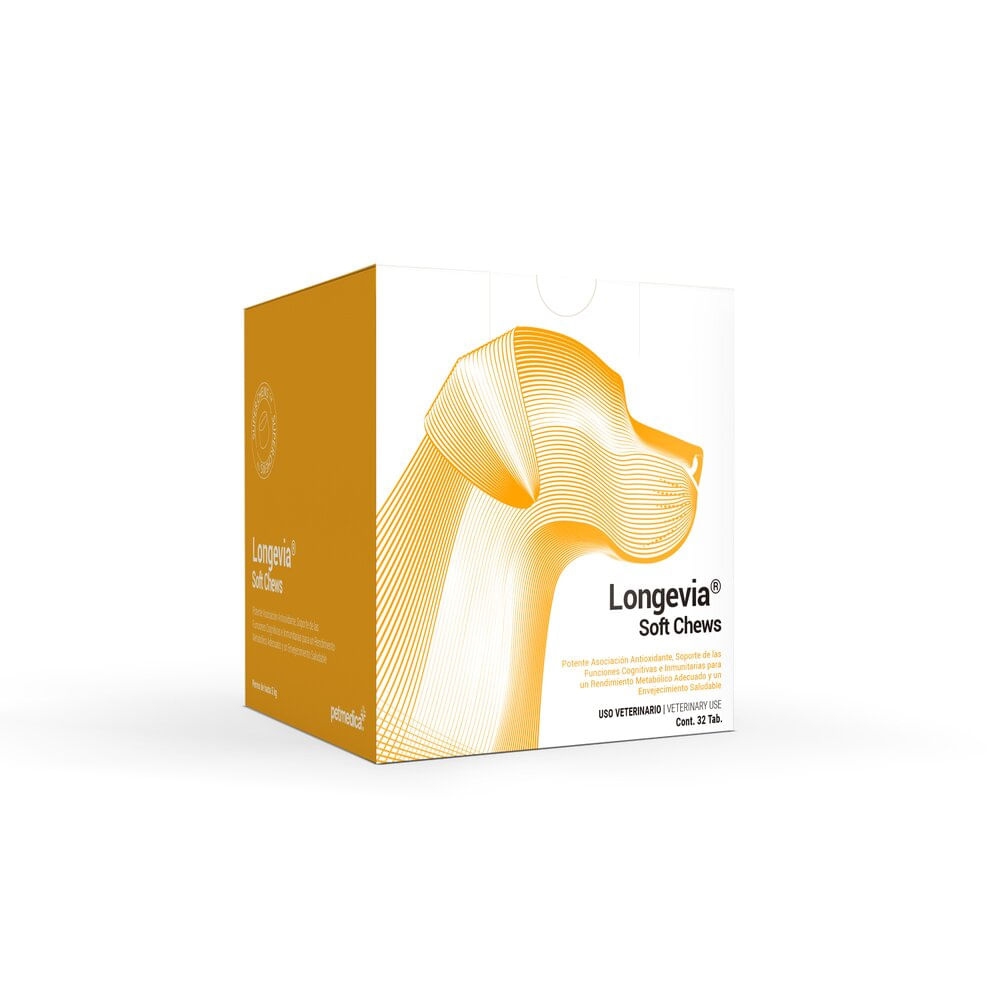 Suplemento Antioxidante para Perros y Gatos Longevia® Soft Chews de 32 Tabletas Antioxidante, soporte de las funciones cognitivas e Inmunitarias Suplemento Antioxidante para Perros y Gatos Longevia® Soft Chews de 32 Tabletas Antioxidante, soporte de las funciones cognitivas e Inmunitarias