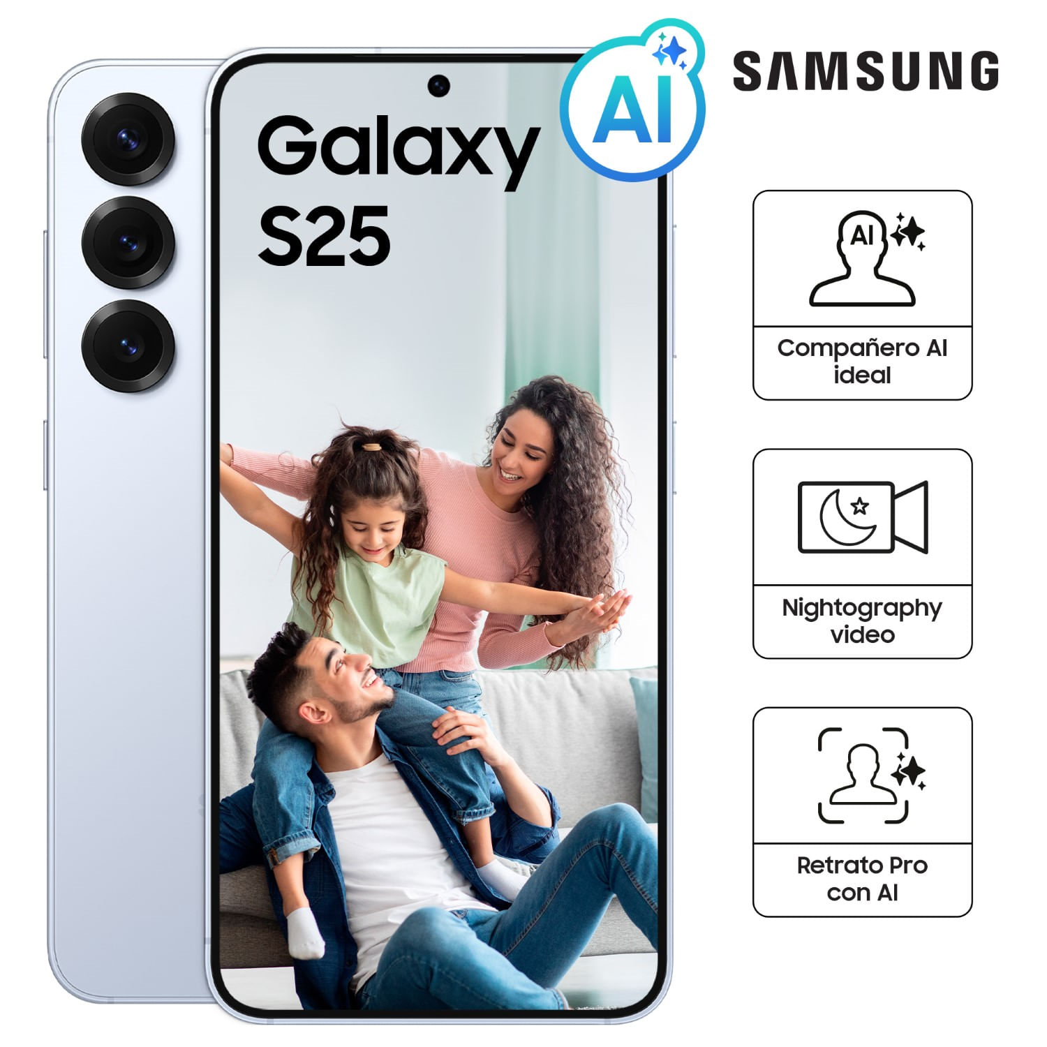 Celular Samsung Galaxy S25 128GB 6.2"" SM-S931BLBLLTP Icy blue