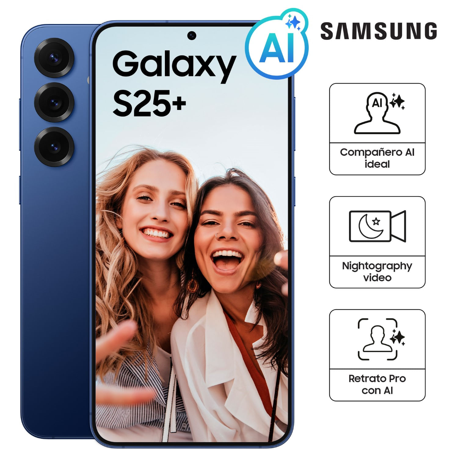 Celular Samsung Galaxy S25+ 256GB 6.7"" SM-S936BDBLLTP Navy