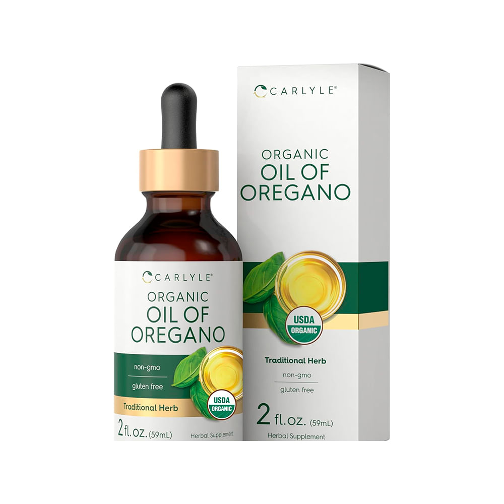 Aceite De Oregano Organico Carlyle | 2 Fl Oz Liquido Vegano