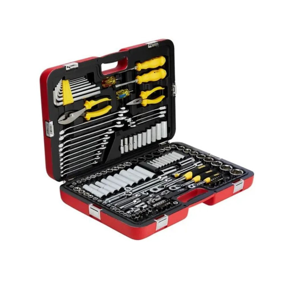 JUEGO DE HERRAMIENTAS RACING 1/4"", 3/8"" Y 1/2"" 150 PIEZAS STANLEY - R99-150LA
