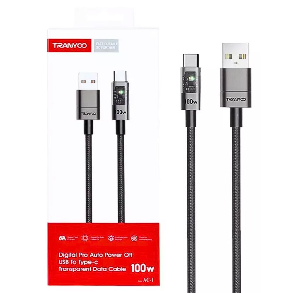 Cable de Datos Carga Rápida 100W USB a Tipo-C Apagado Automático AC-1