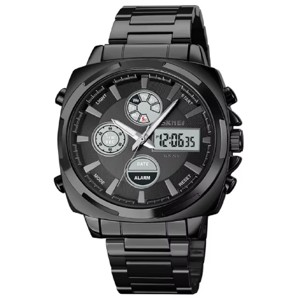 Reloj Skmei 1673 Correa Acero Digital Analogo