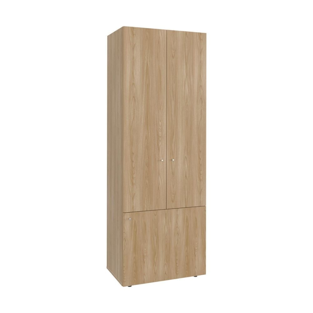 Ropero 3 Puertas 3 Repisas Tuhome Fresno Blanco