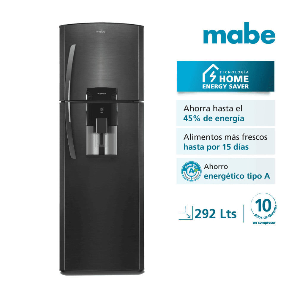 Refrigeradora Mabe RMA305FWPC Top Mount No Frost 300L Negro Refrigeradora Mabe RMA305FWPC Top Mount No Frost 300L Negro