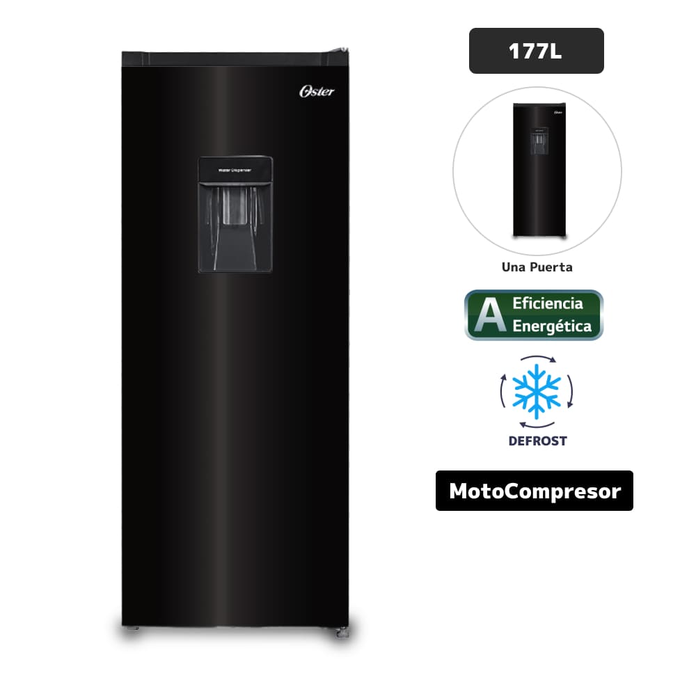 Refrigerador OSTER OS-PDF178BD 175L Negro Refrigerador OSTER OS-PDF178BD 175L Negro