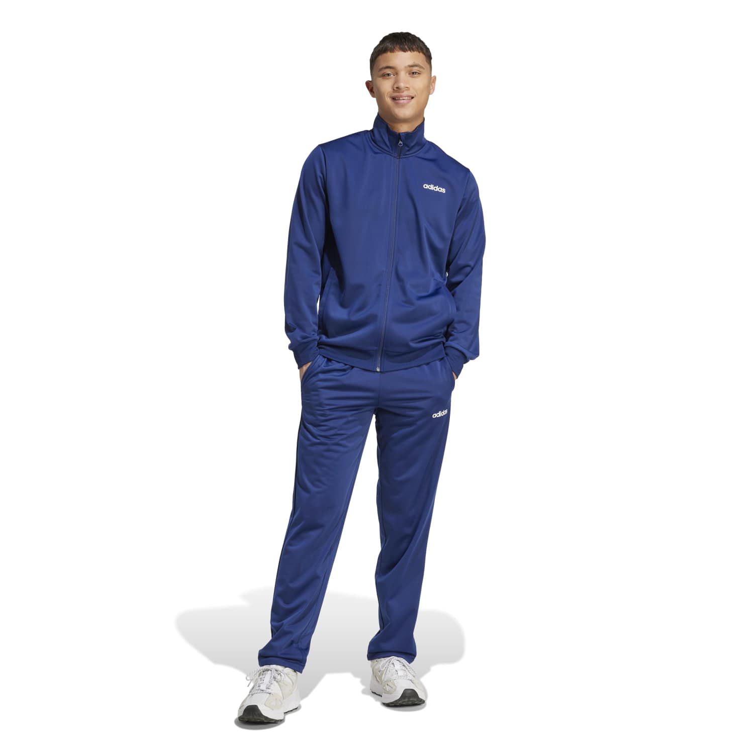 Conjunto Buzo Deportivo Adidas Hombre Linear Tracksuits Jn1809 Azul