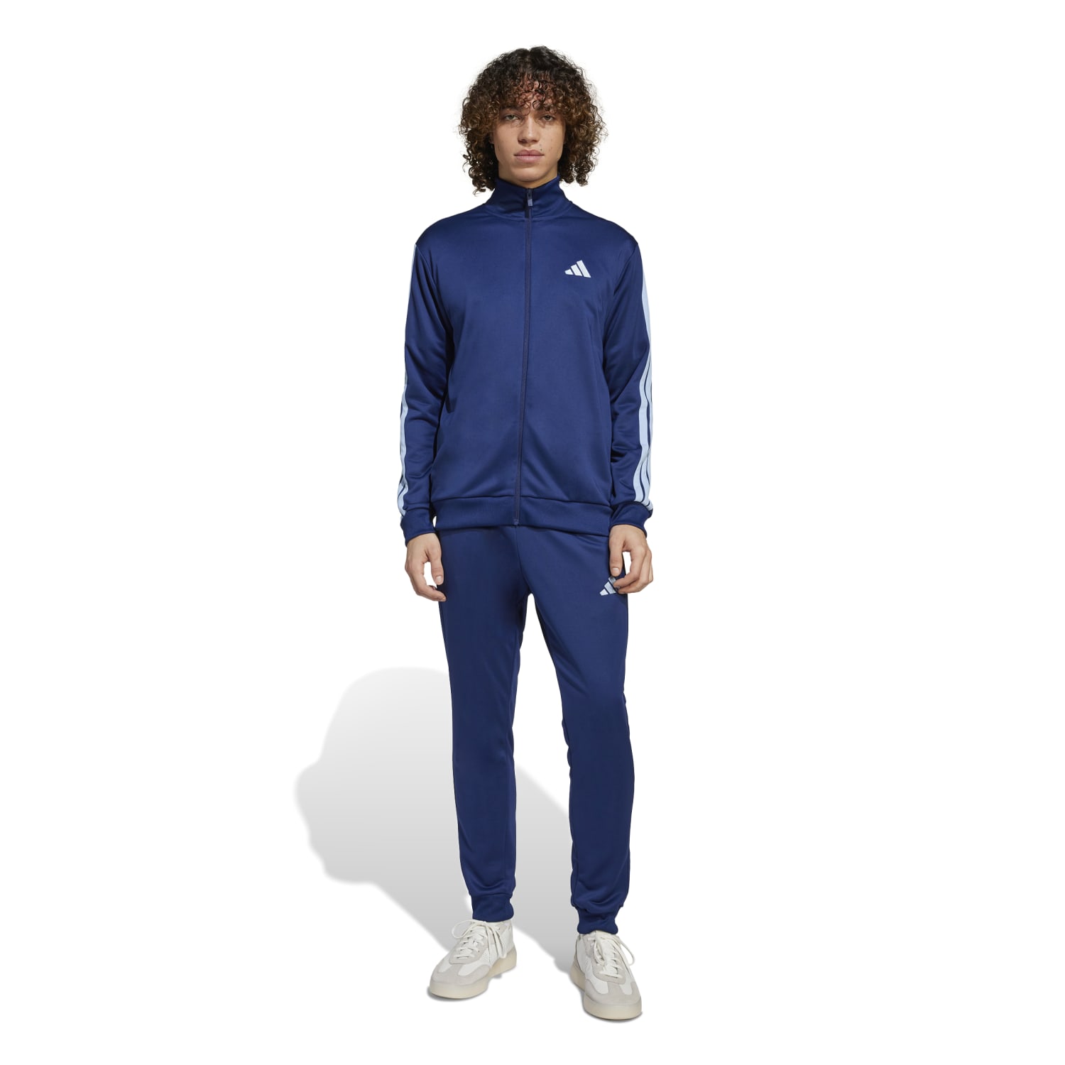 Conjunto Buzo Deportivo Adidas Hombre 3 Rayas Tracksuits Ji8873 Azul