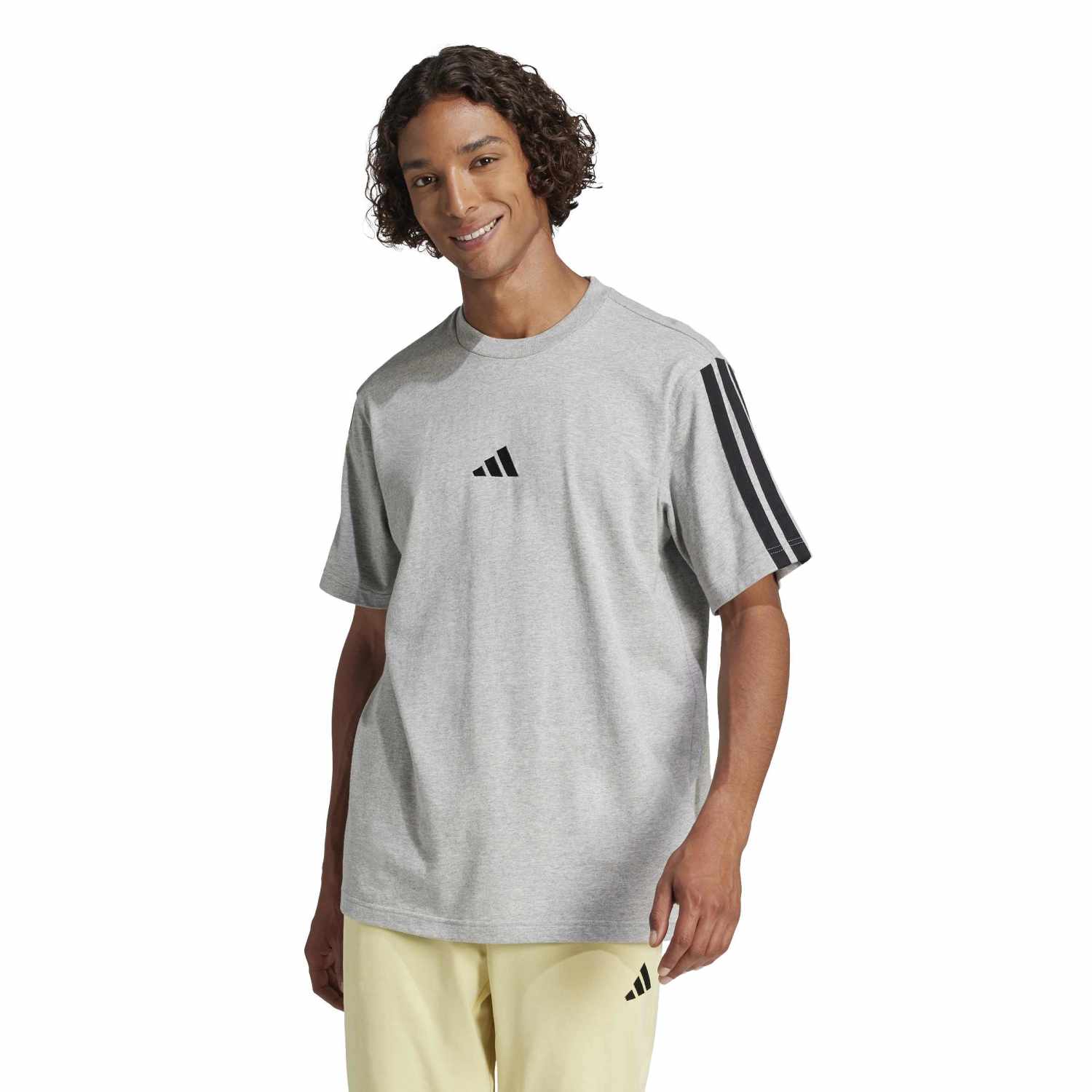 Polo Deportivo Adidas Hombre Essentials 3-Stripes Jw1953 Plomo