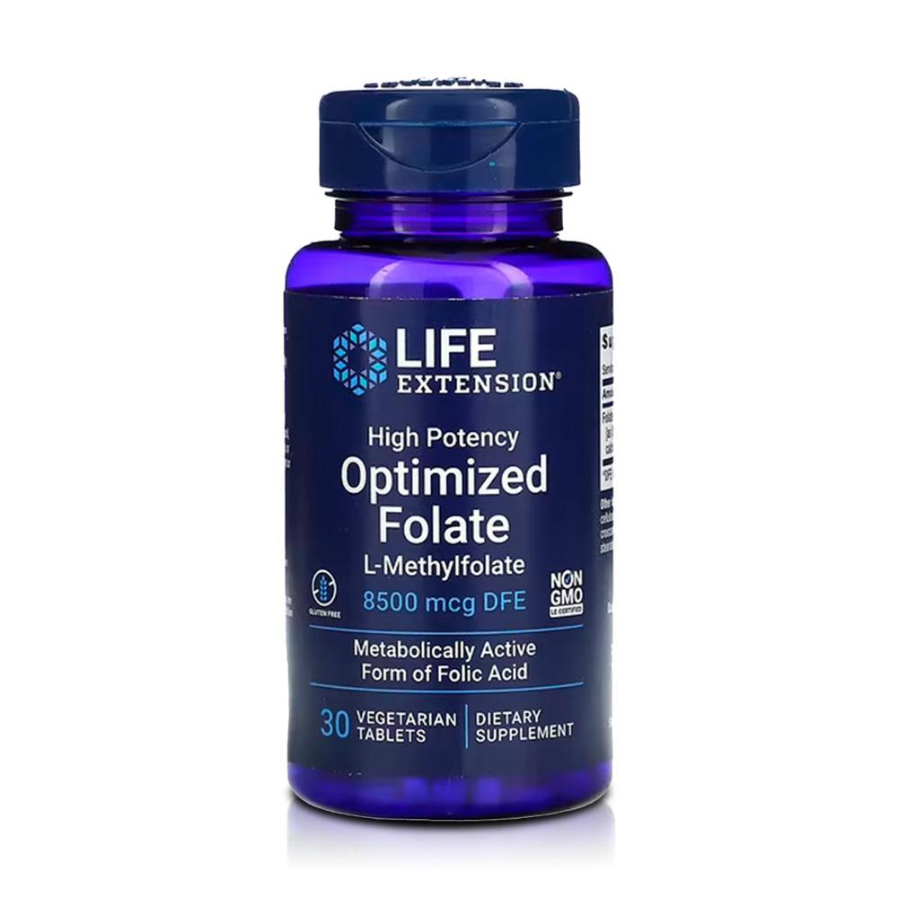 Folato 8500 mcg (30 Tabletas) – Life Extension