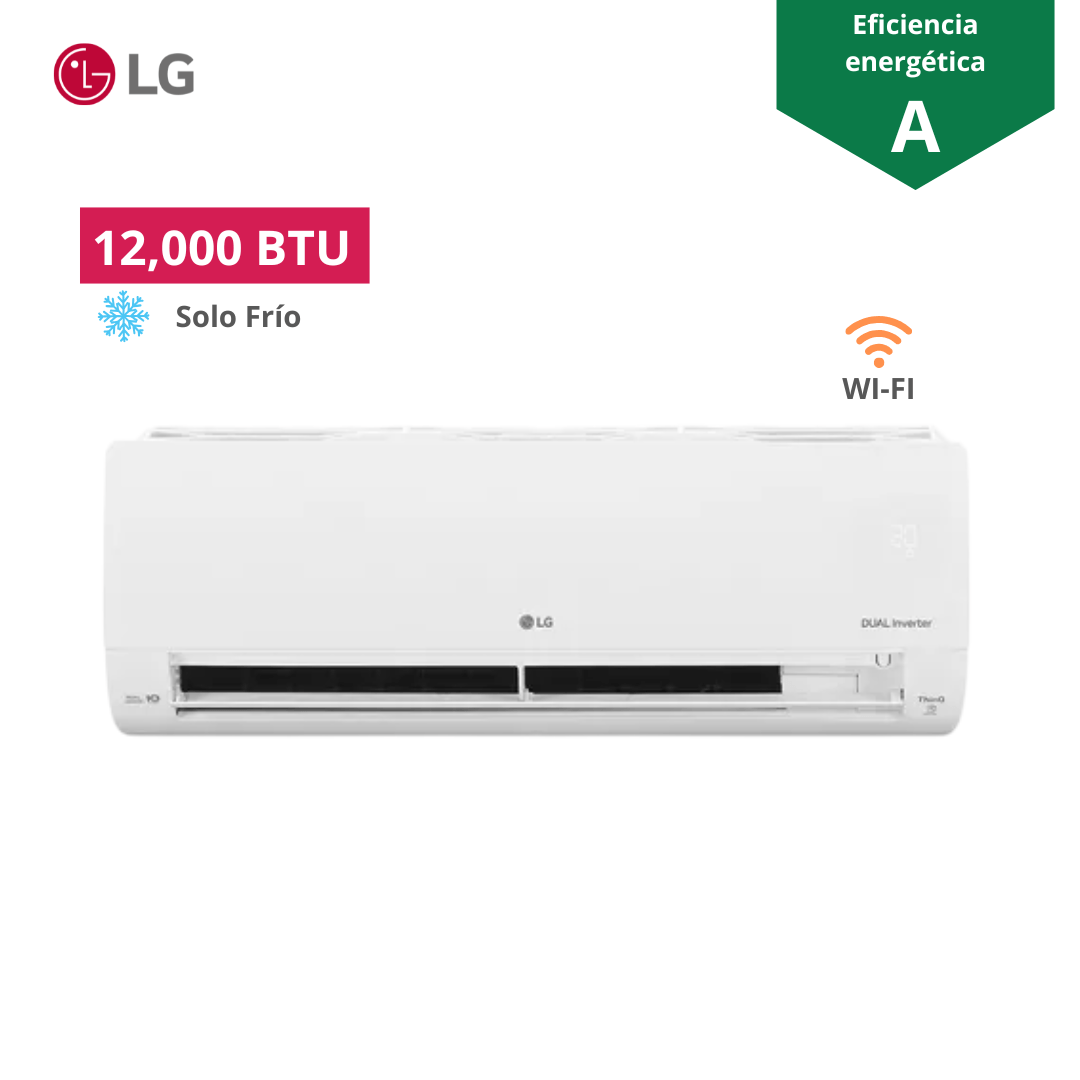 Aire Acondicionado LG 12000 BTU Inverter Frío Solo con WIFI