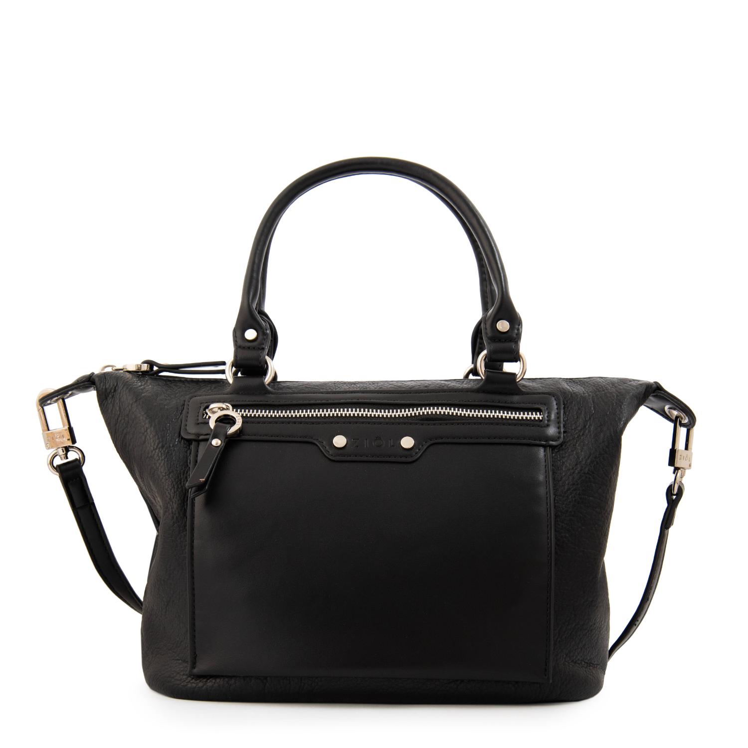 Cartera Ziol Fanny Negro Y Textura