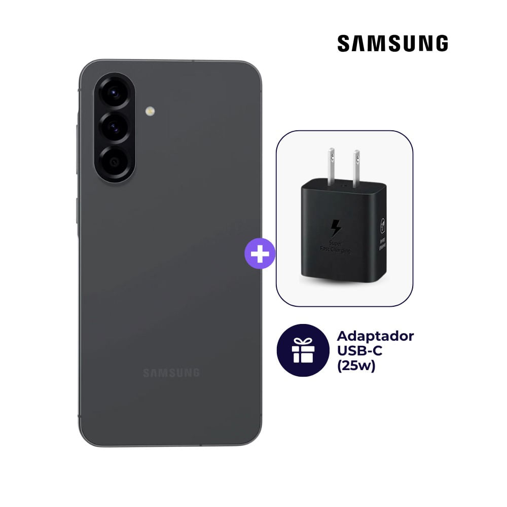 Celular Samsung Galaxy A56 5G 256GB 8GB Negro + Adaptador USB-C Samsung Original 25W