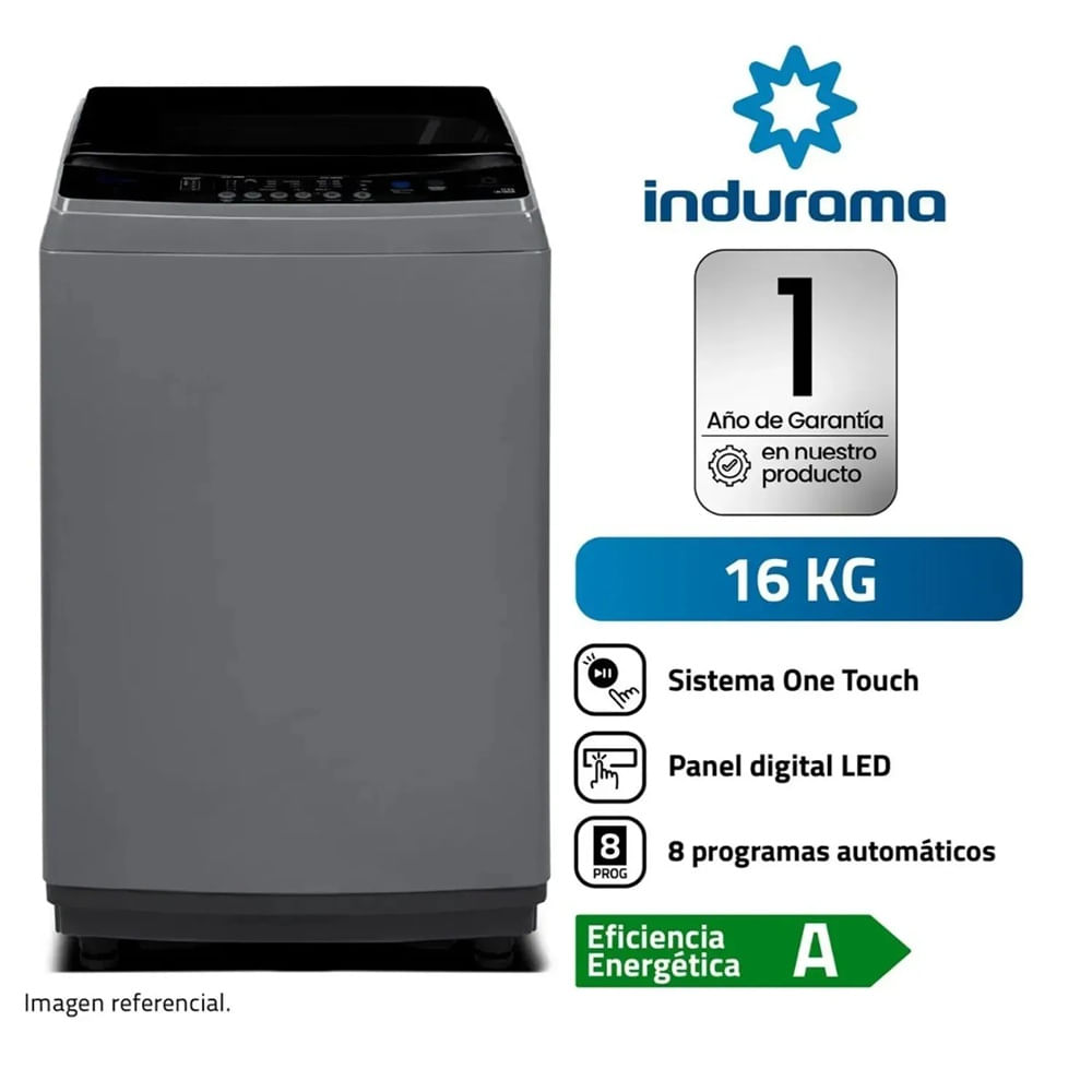 Lavadora Automatica Indurama LRI-16DGR 16KG