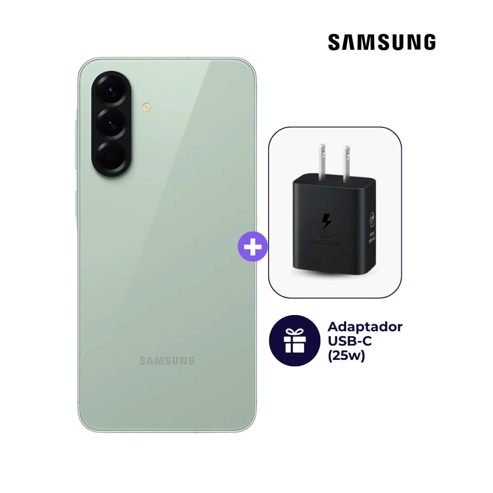 Celular Samsung Galaxy A56 5G 256GB 8GB Verde + Adaptador USB-C Samsung Original 25W