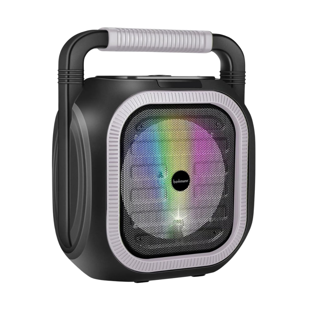 Parlante Bluetooth Portátil Bowmann Para Karaoke Recargable con FM 15W BTS-320K