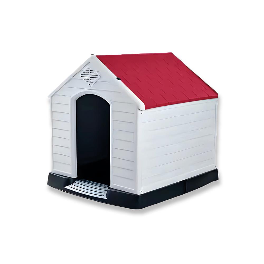 Casa Para Perro Raza MedianaGrande 90x103x93cm Rojo -TallaXL