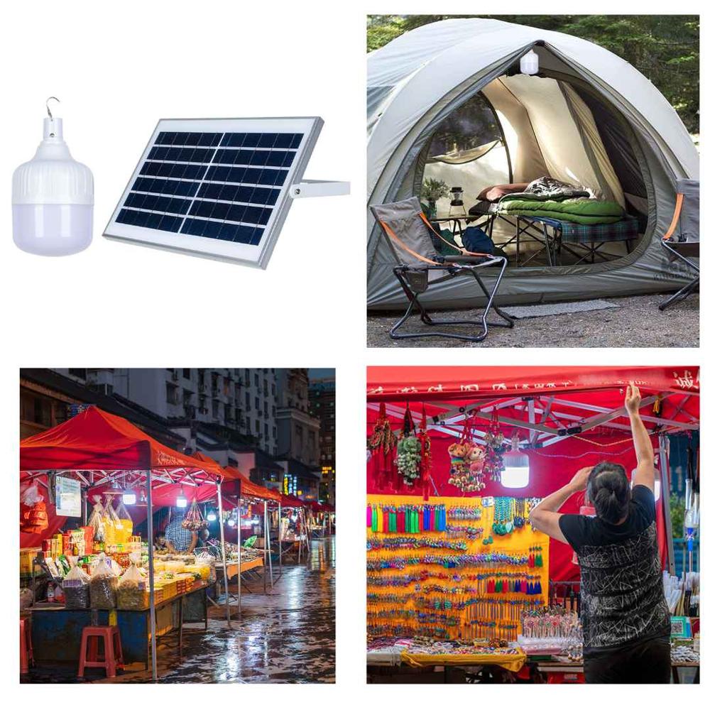 FOCO DE LUZ LED SOLAR 100W RECARGABLE PORTATIL