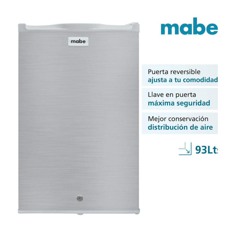 Frigobar Mabe RMF04PRX0 1 Puerta 93L Acero Inoxidable Plata